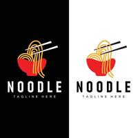 ramen nouille logo Facile nouille et bol conception inspiration chinois nourriture modèle illustration vecteur