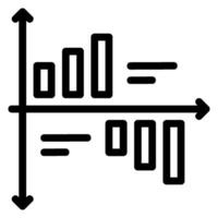 icône de ligne de graphiques vecteur