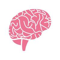 vecteur Humain cerveau organe.vecteur main tiré griffonnage ligne style dessin animé personnage logo illustration