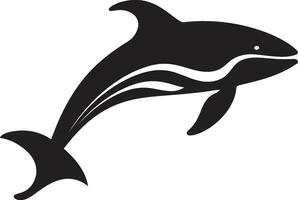 marin sérénité baleine logo conception océanique opus emblématique baleine icône vecteur