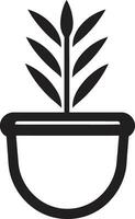 biologique oasis emblématique plante icône feuillu héritage logo vecteur icône