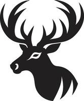 emblématique beauté cerf tête icône conception région sauvage majesté cerf tête logo vecteur conception