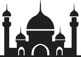mosquée majesté emblématique logo vecteur sublime symétrie mosquée icône conception