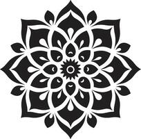 tranquille tondo iconique mandala emblème harmonie Halo mandala logo vecteur