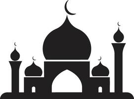 mosquée majesté emblématique logo vecteur sublime sanctuaire mosquée icône conception