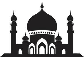 Divin dimensions iconique mosquée vecteur céleste horizon emblématique mosquée icône