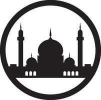 sanctifié structure mosquée icône vecteur Divin domaine emblématique mosquée icône