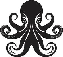 tentacule trésors emblématique icône océanique oracles logo vecteur icône