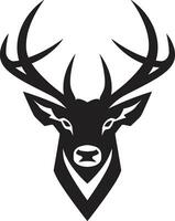 forêt emblème cerf tête iconique symbole symbolique cerf cerf tête logo conception vecteur