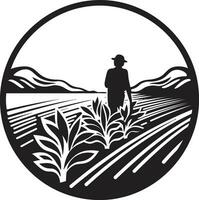 récolte horizon agriculture logo vecteur art agronomie talent artistique agriculture logo conception vecteur