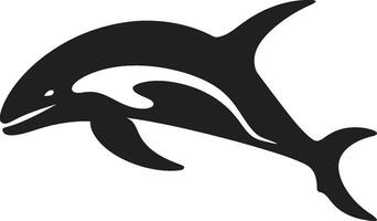 marin sérénité baleine logo conception océanique opus emblématique baleine icône vecteur