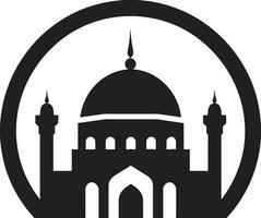 éternel essence iconique mosquée emblème céleste charme emblématique mosquée conception vecteur