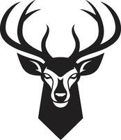 majestueux cerf cerf tête emblème vecteur icône région sauvage élégance cerf tête vecteur logo