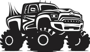turbo Titan un camion icône conception monstre grabuge un camion logo emblème vecteur
