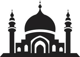 respectueux monter mosquée emblématique conception Divin conception iconique mosquée vecteur