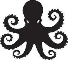 Marin mosaïque poulpe logo conception tentacule trésors emblématique icône vecteur