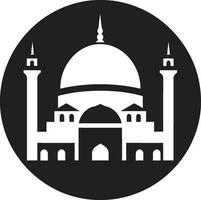 éternel essence iconique mosquée emblème céleste charme emblématique mosquée conception vecteur