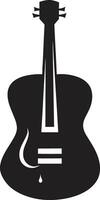 chaîne harmonie guitare logo vecteur icône mélodique muse guitare emblème conception