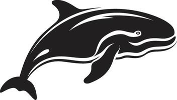 tranquillité queue emblématique baleine icône Profond bleu hymne logo vecteur icône