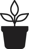 natures palette iconique plante vecteur botanique équilibre plante logo conception