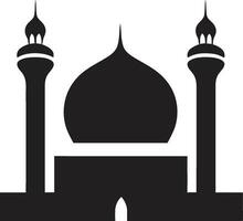 spirituel horizon mosquée logo vecteur sanctifié poinçonner iconique mosquée emblème