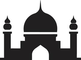 céleste havre iconique mosquée vecteur serein structure emblématique mosquée icône