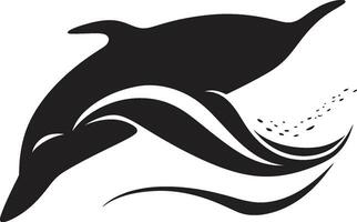 marin sérénité baleine logo conception océanique opus emblématique baleine icône vecteur