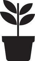 feuillu héritage iconique plante vecteur luxuriant la vie plante logo conception