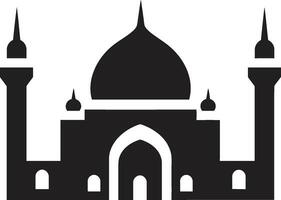 sanctifié poinçonner iconique mosquée emblème mosquée majesté emblématique logo vecteur