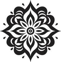 harmonie Halo mandala vecteur conception serein symétrie emblématique mandala icône