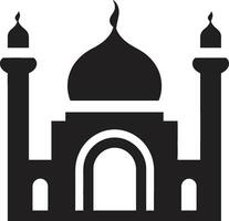 céleste charme iconique mosquée vecteur tranquille les temples emblématique mosquée icône