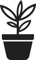 verdure gloire logo vecteur icône flore fleurir plante emblème conception