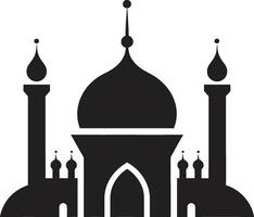 sacré symétrie mosquée vecteur icône spirituel refuge emblématique mosquée conception