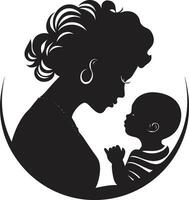 maternel l'amour femme et enfant logo infini affection emblématique maternité vecteur