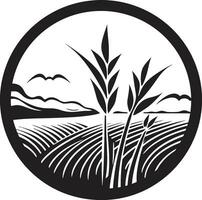 rural les racines agriculture icône vecteur des champs de croissance agriculture logo vecteur art