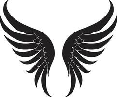 Divin éclat emblématique ange icône éthéré élégance ange ailes vecteur