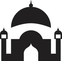 éthéré élégance mosquée logo conception céleste havre mosquée vecteur icône