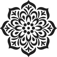 spirituel tourbillonne emblématique mandala icône mystique médaillon mandala logo vecteur