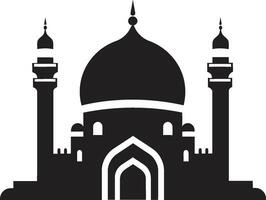 Divin dimensions iconique mosquée vecteur céleste horizon emblématique mosquée icône