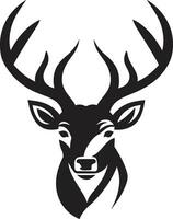 emblématique cerf cerf tête logo conception icône natures splendeur cerf tête vecteur graphique