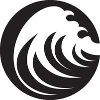 écoulement forme minimaliste vague icône vecteur aqua ascension l'eau vague logo conception