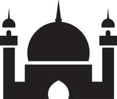 sanctifié poinçonner iconique mosquée emblème mosquée majesté emblématique logo vecteur