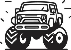 géant grognement un camion logo vecteur de route Roi emblématique monstre un camion