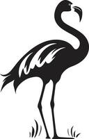 rose majesté flamant logo vecteur illustration tropical élégance oiseau emblème vecteur conception