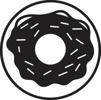 tentant traite Donut icône vecteur sucré sensation Donut logo conception