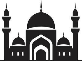 sublime sanctuaire mosquée icône conception céleste Colonnes emblématique mosquée vecteur