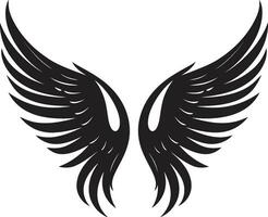 gracieux Gardien angélique icône de chérubin charme ailes icône conception vecteur