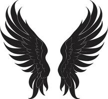 céleste Halo ailes logo conception serein séraphin iconique ange emblème vecteur