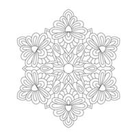 lotus conception mandala coloration livre page vecteur fichier