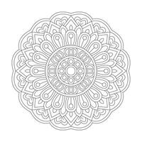 unique relaxation mandala coloration livre page vecteur fichier